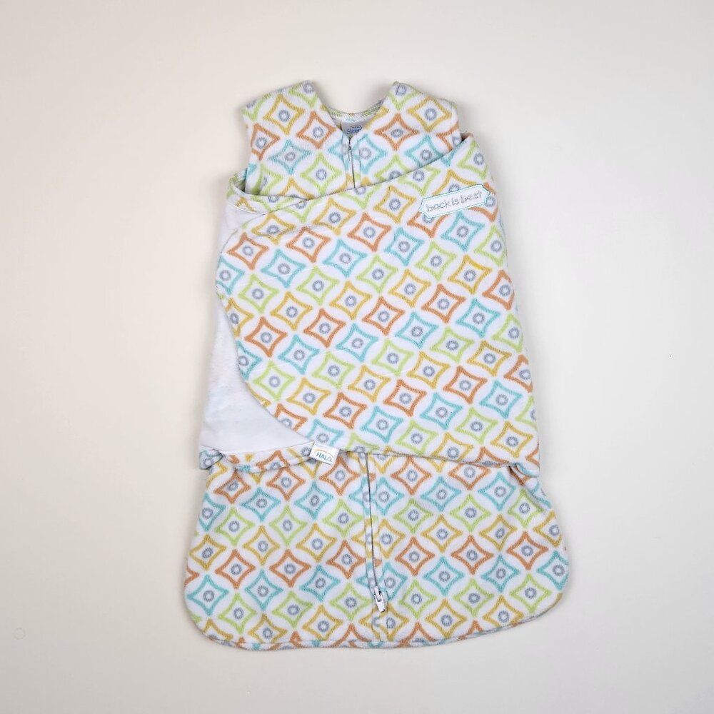 Halo SleepSack Multi Way Fleece Swaddle sz Newborn 0-3 months